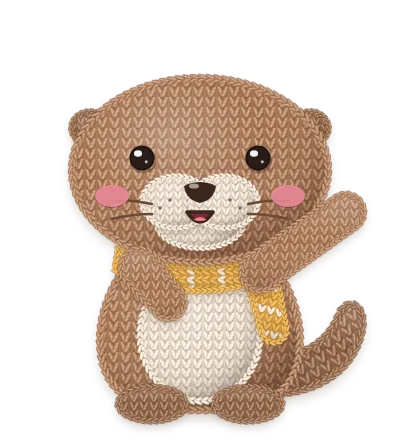 Purl the otter waving